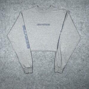 Vintage Billabong T Shirt Womens Size Medium Grey Cropped Surfer Long Sleeve 90s